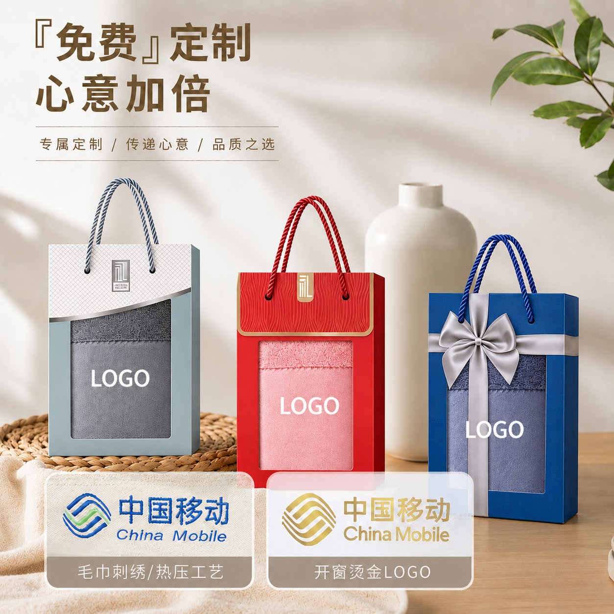 珊瑚绒毛巾定制LOGO刺绣烫印企业礼品周年庆会议伴手礼厂家直发